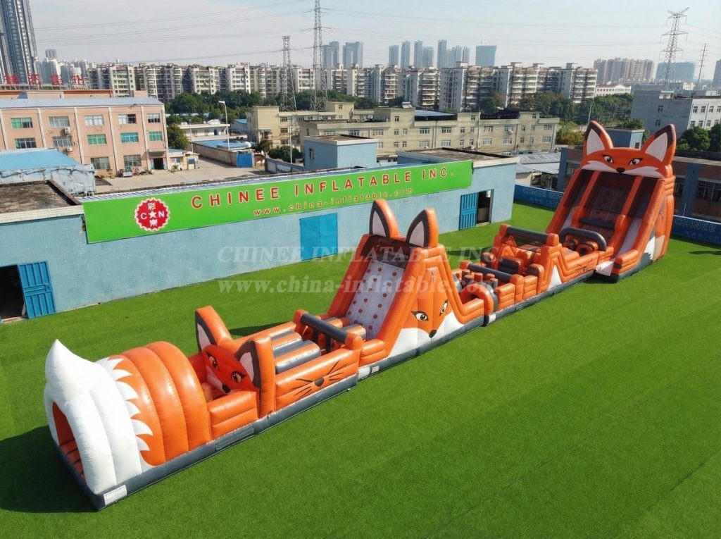 T7-4551 Fox Theme Infltable Obstacle Courses