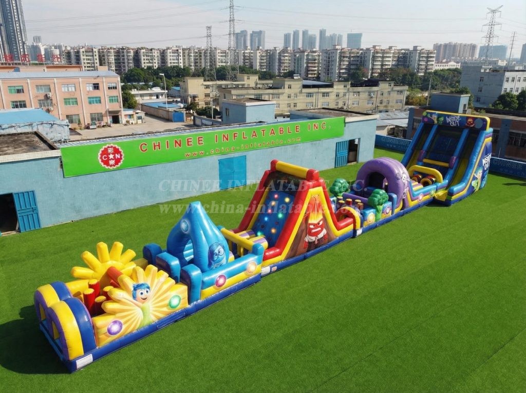 T7-4566 Inside Out Theme Infltable Obstacle Courses