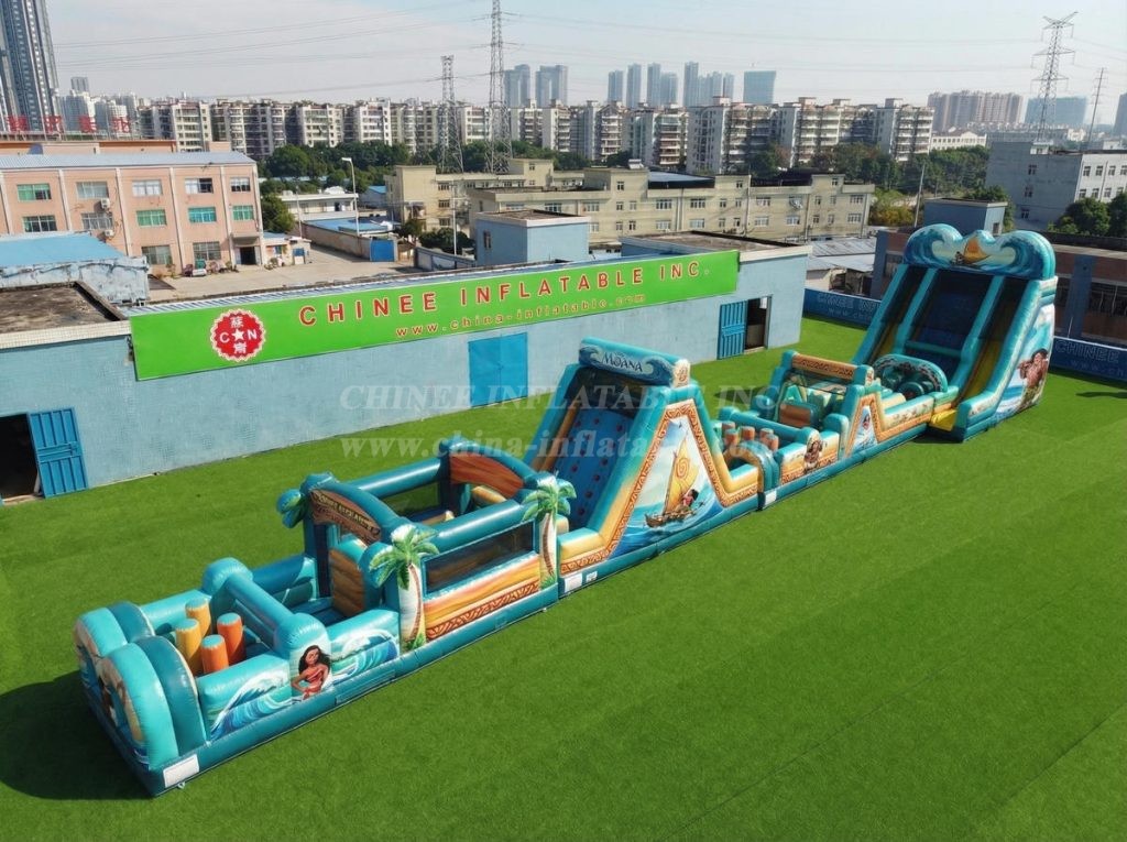 T7-4586 Moana Theme Infltable Obstacle Courses