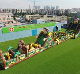 T7-4587 Monkey Theme Infltable Obstacle Courses