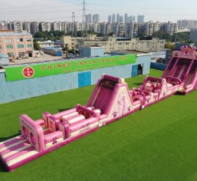 T7-4606 Pink Panther Theme Infltable Obstacle Courses