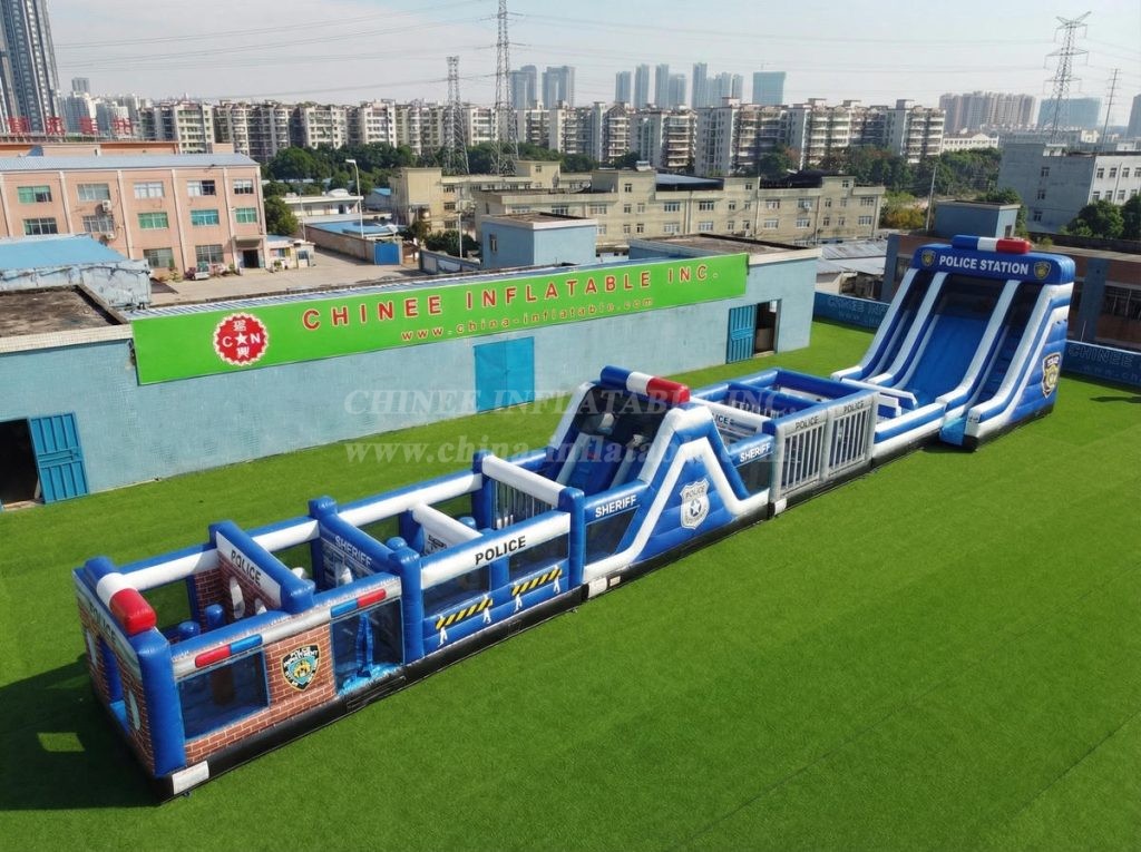 T7-4611 Police Station Theme Infltable Obstacle Courses