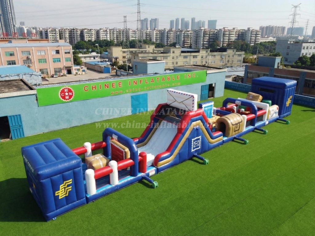 T7-4613 Post Office Theme Infltable Obstacle Courses