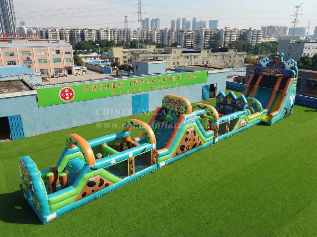 T7-4621 Scooby-Doo Theme Infltable Obstacle Courses
