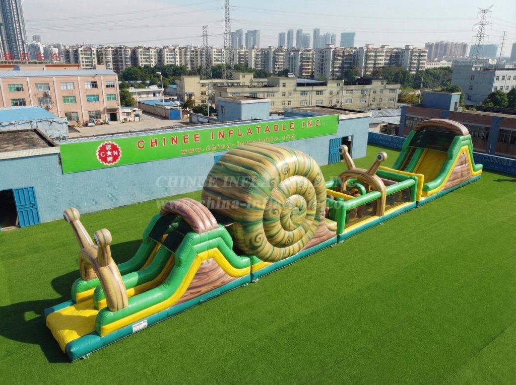 T7-4627 Snail Theme Infltable Obstacle Courses
