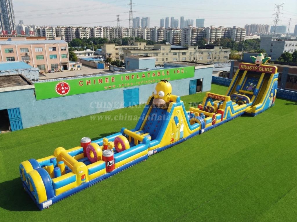 T7-4646 The Simpsons Theme Infltable Obstacle Courses
