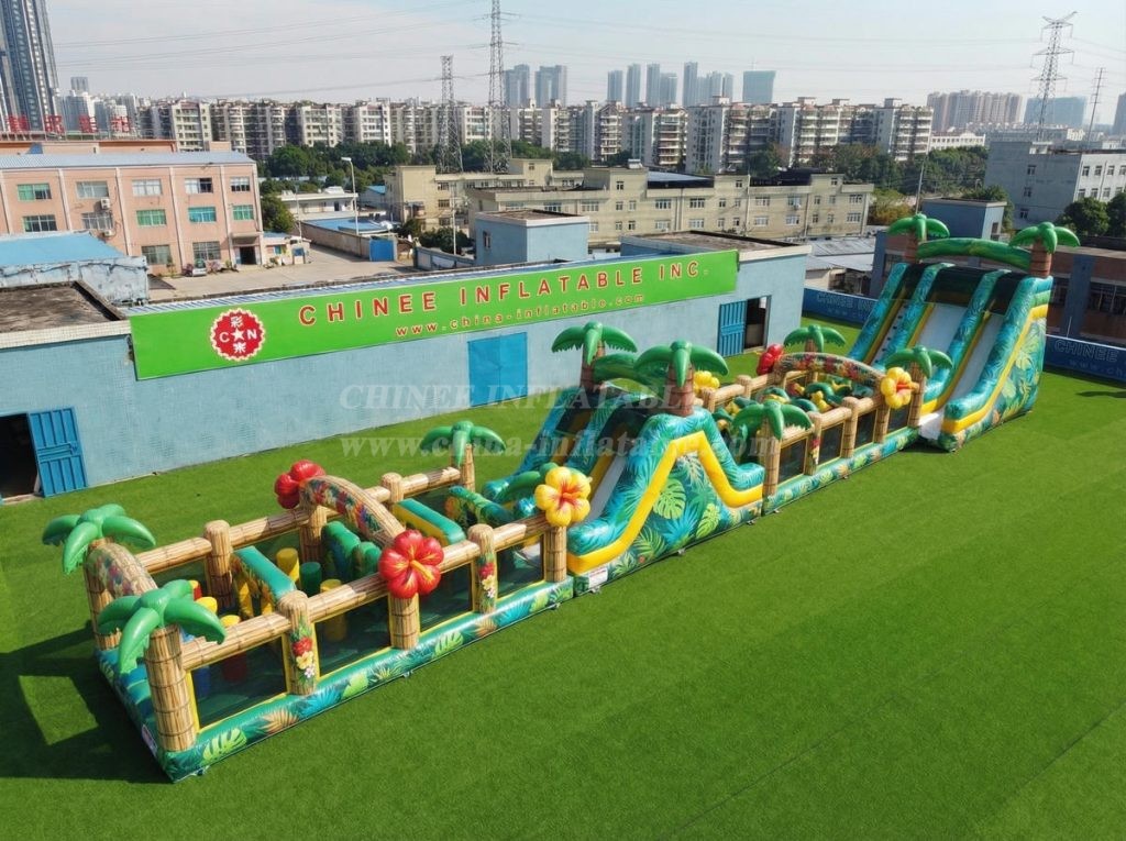 T7-4660 Tropical Theme Infltable Obstacle Courses