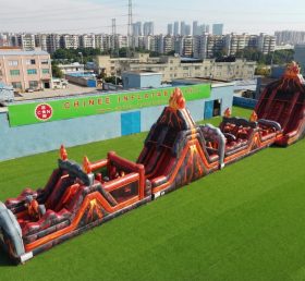 T7-4663 Volcano Theme Infltable Obstacle Courses