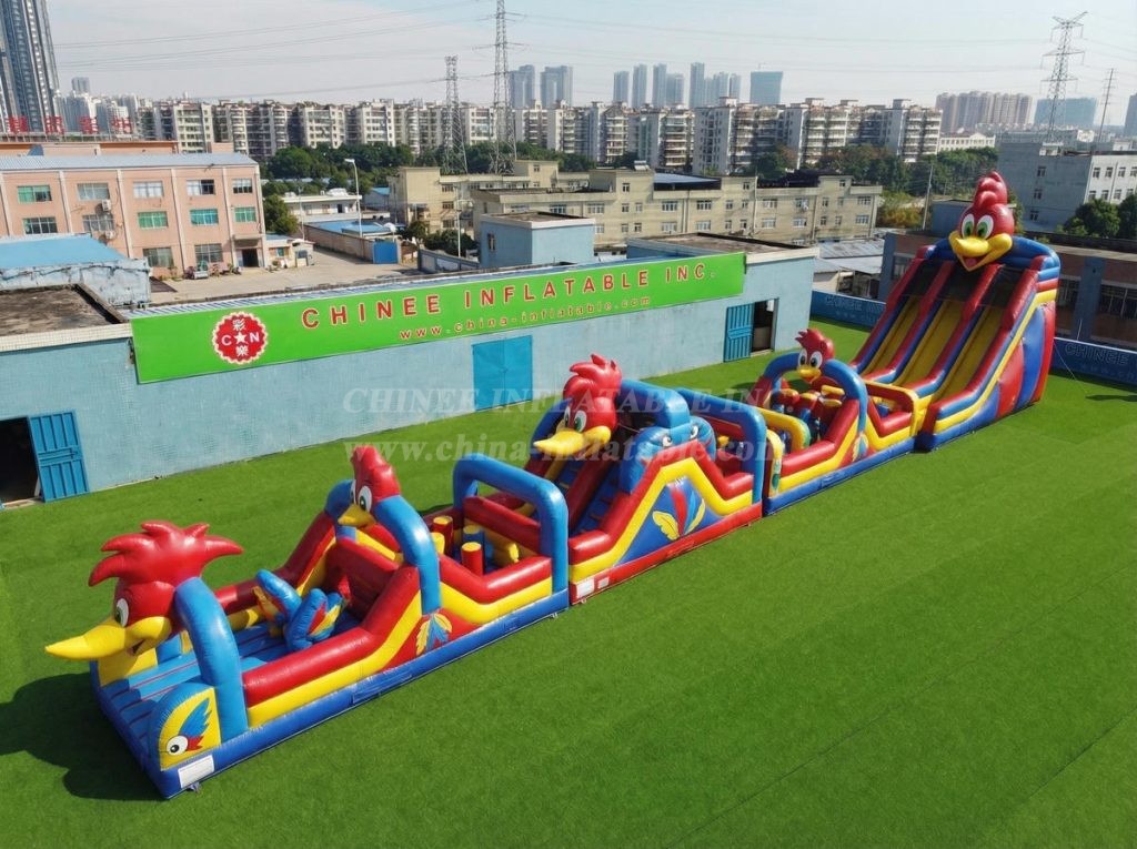 T7-4670 Woody Woodpecker Theme Infltable Obstacle Courses
