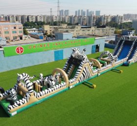 T7-4672 Zebra Theme Infltable Obstacle Courses