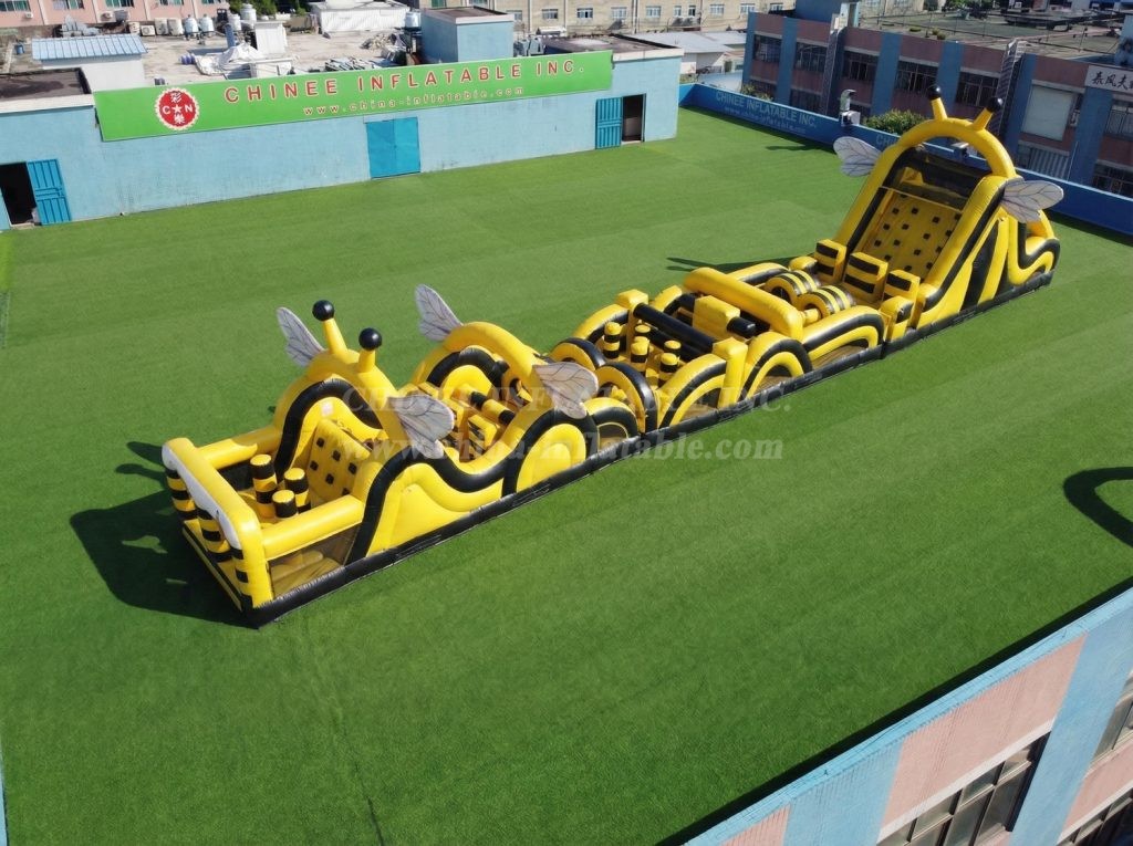 T7-4686 Bee Theme Inflatable Obstacle Courses