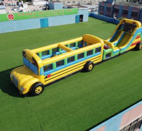 T7-4693 Bus Theme Inflatable Obstacle Courses