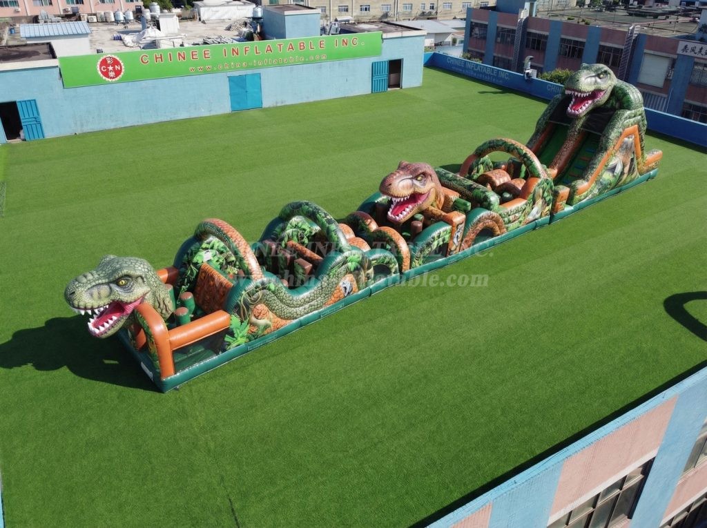 T7-4710 Dinosaur Theme Inflatable Obstacle Courses