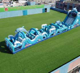 T7-4712 Dolphin Theme Inflatable Obstacle Courses