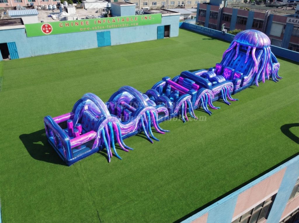 T7-4745 Jellyfish Theme Inflatable Obstacle Courses
