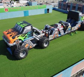 T7-4769 Monster Trucks Theme Inflatable Obstacle Courses