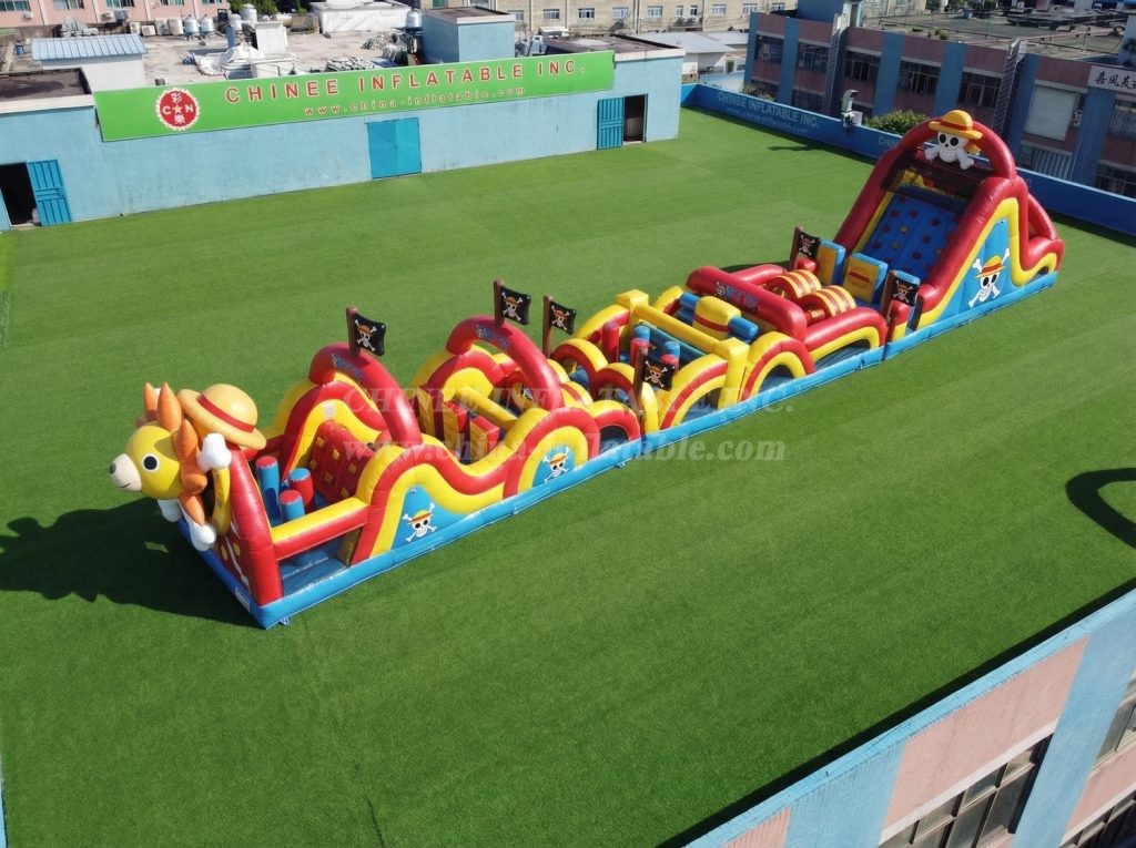 T7-4776 One Piece Theme Inflatable Obstacle Courses