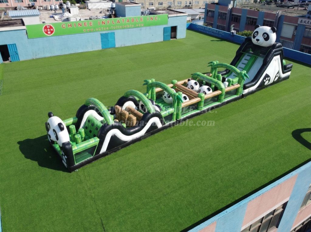 T7-4778 Panda Theme Inflatable Obstacle Courses