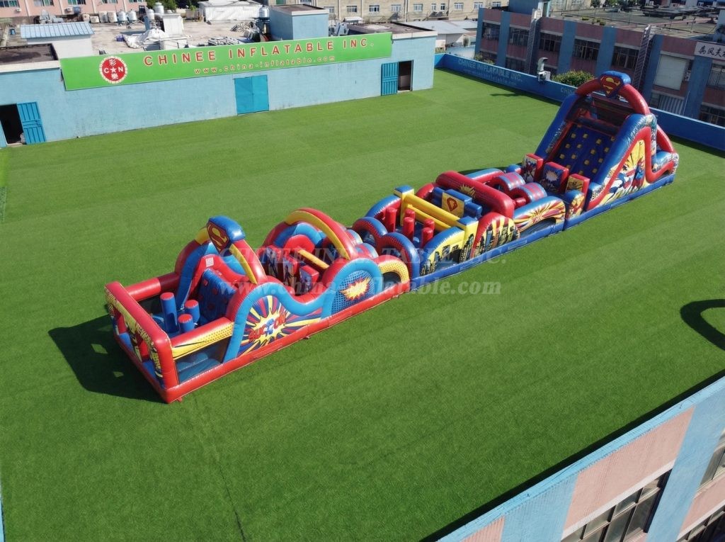T7-4816 Superhero Theme Inflatable Obstacle Courses