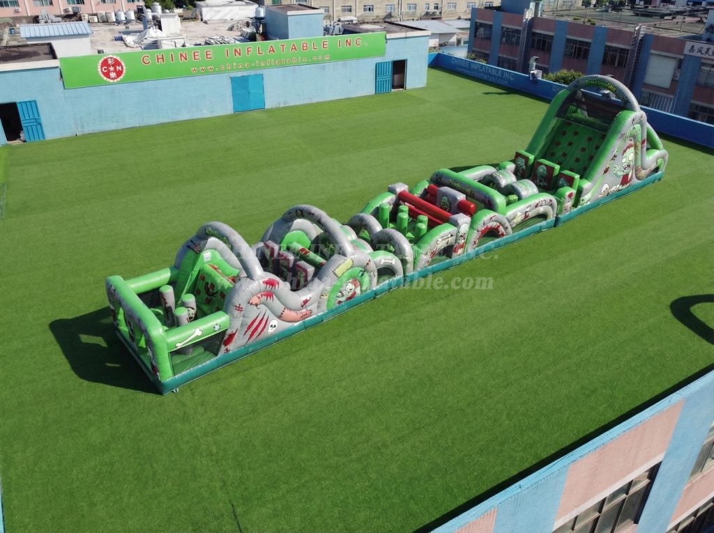 T7-4851 Zombie Theme Inflatable Obstacle Courses