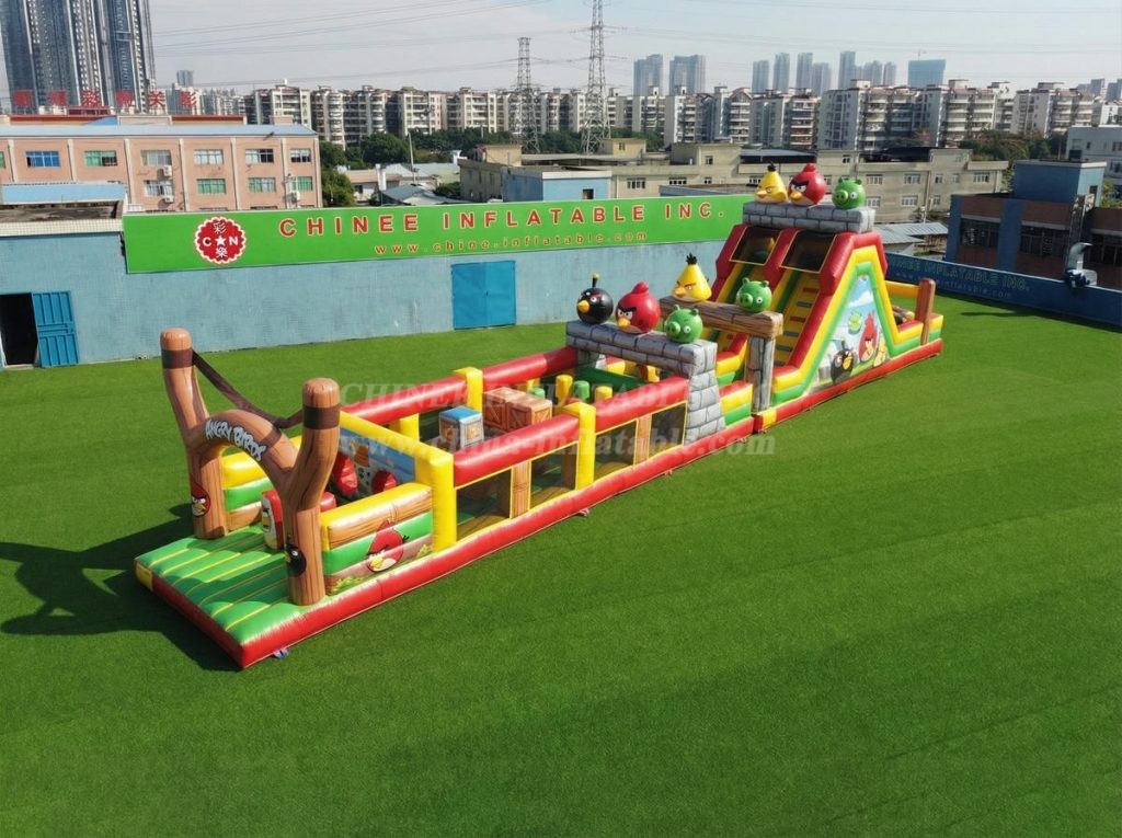 T7-4859 Angry Birds Theme Inflatable Obstacle Courses