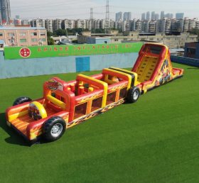 T7-4869 Blaze Monster Theme Inflatable Obstacle Courses
