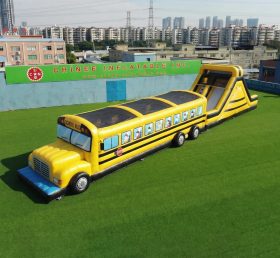 T7-4874 Bus Theme Inflatable Obstacle Courses
