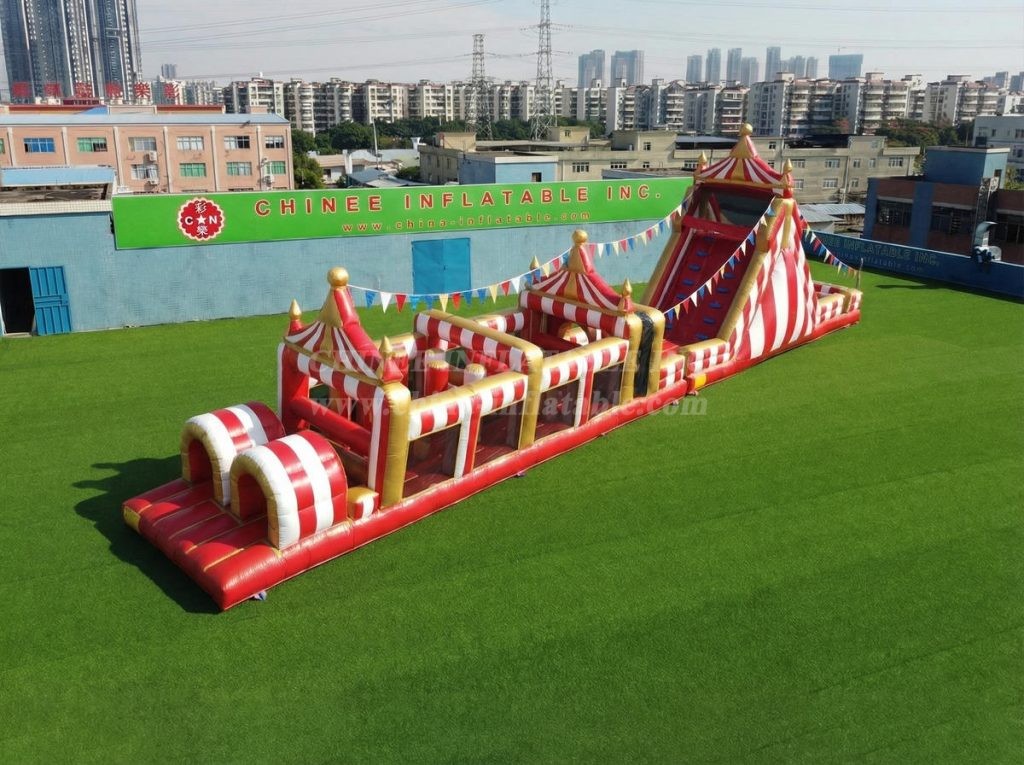 T7-4883 Circus Theme Inflatable Obstacle Courses