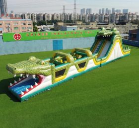 T7-4889 Crocodile Theme Inflatable Obstacle Courses