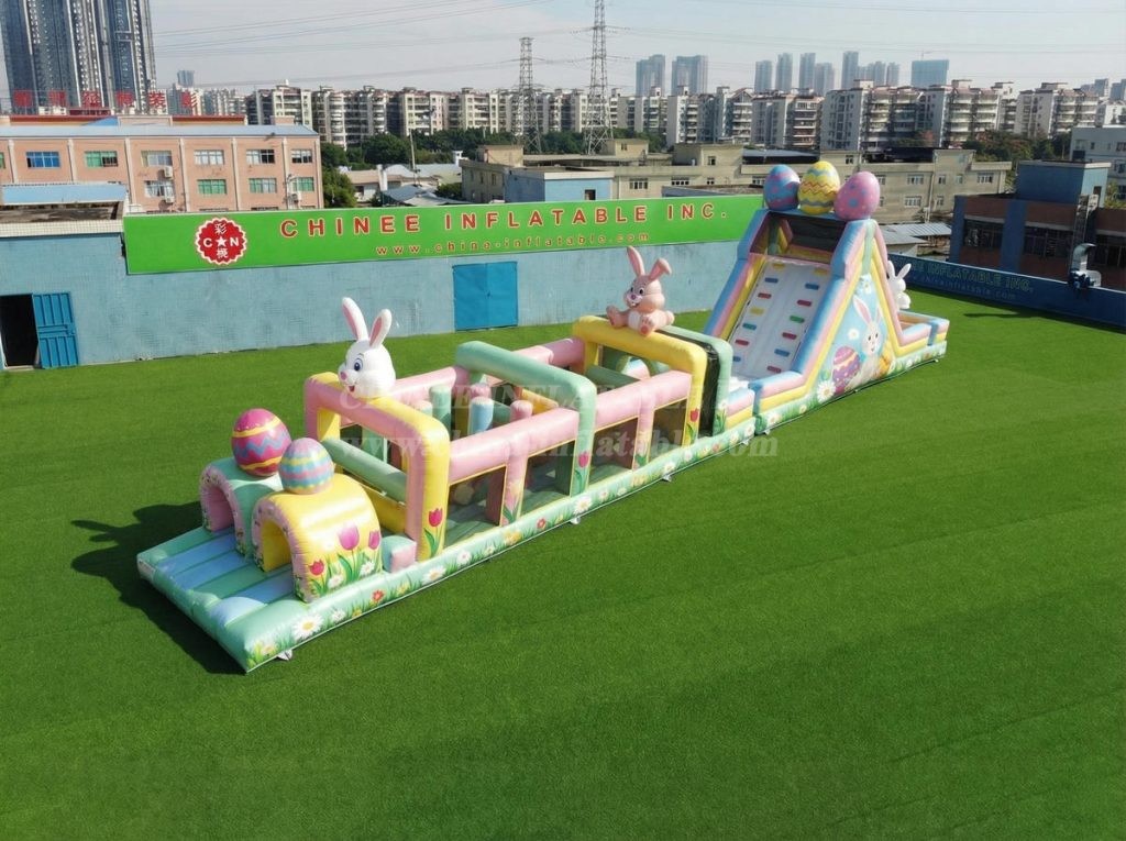 T7-4900 Easter Theme Inflatable Obstacle Courses