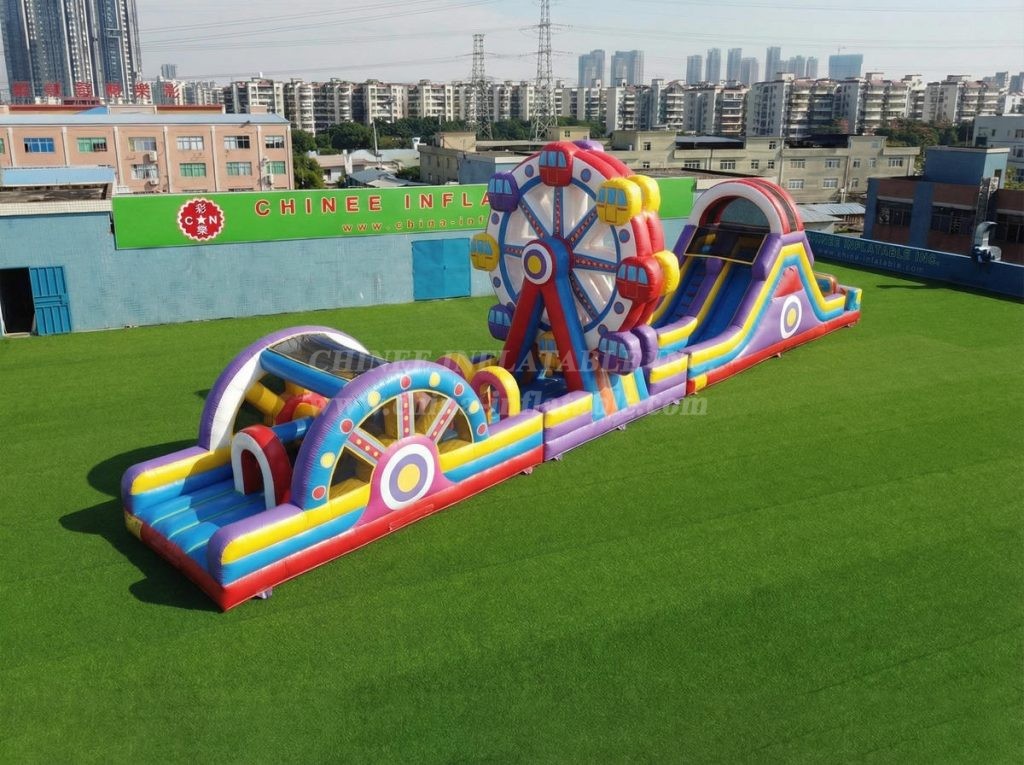 T7-4906 Ferris Wheel Theme Inflatable Obstacle Courses