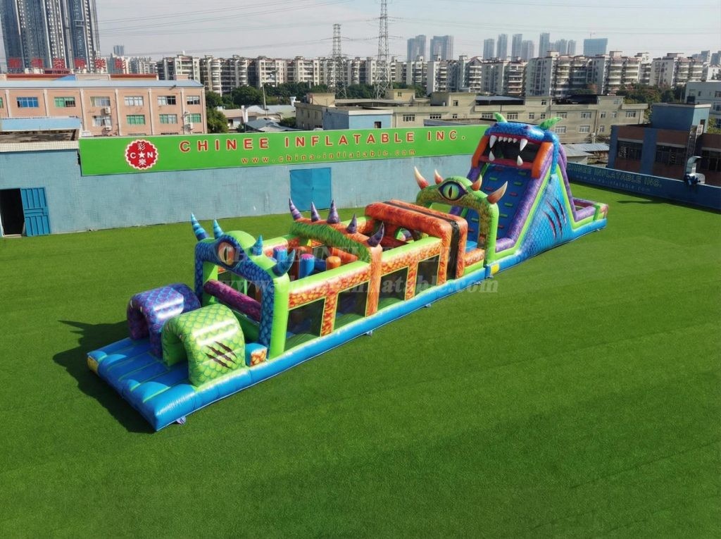 T7-4941 Monster Theme Inflatable Obstacle Courses