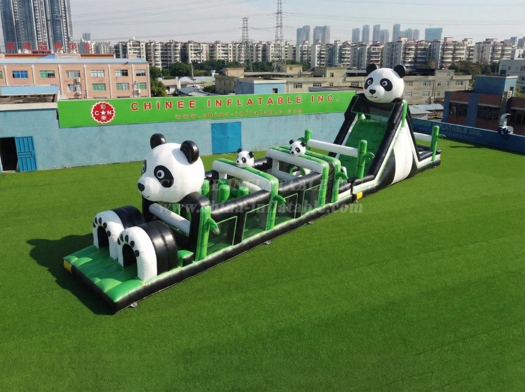 T7-4950 Panda Theme Inflatable Obstacle Courses