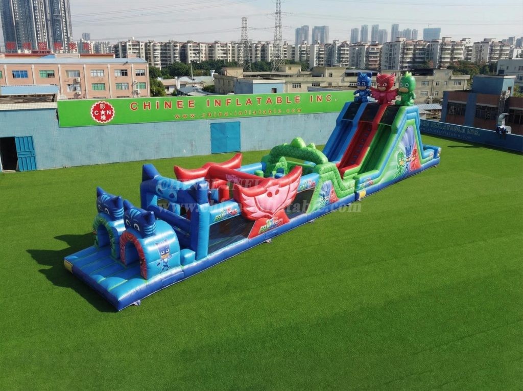 T7-4960 PJ Masks Theme Inflatable Obstacle Courses