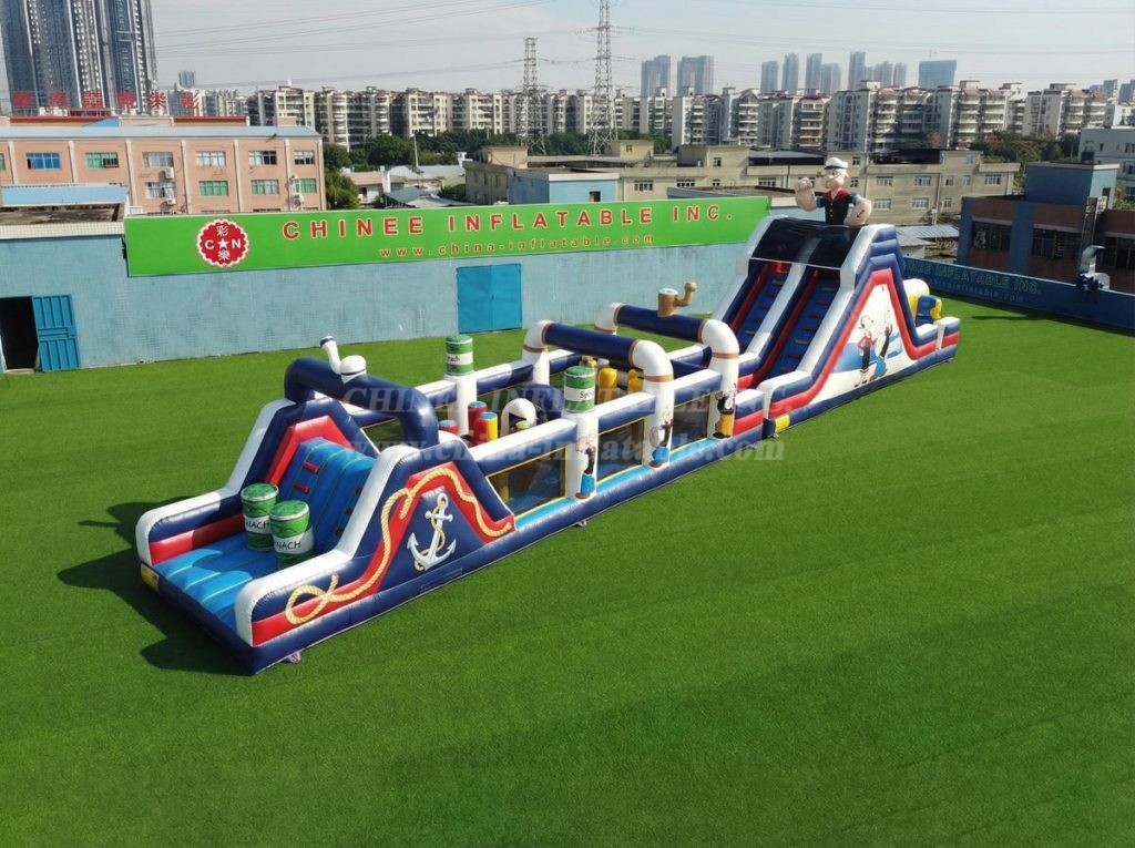 T7-4963 Popeye Theme Inflatable Obstacle Courses