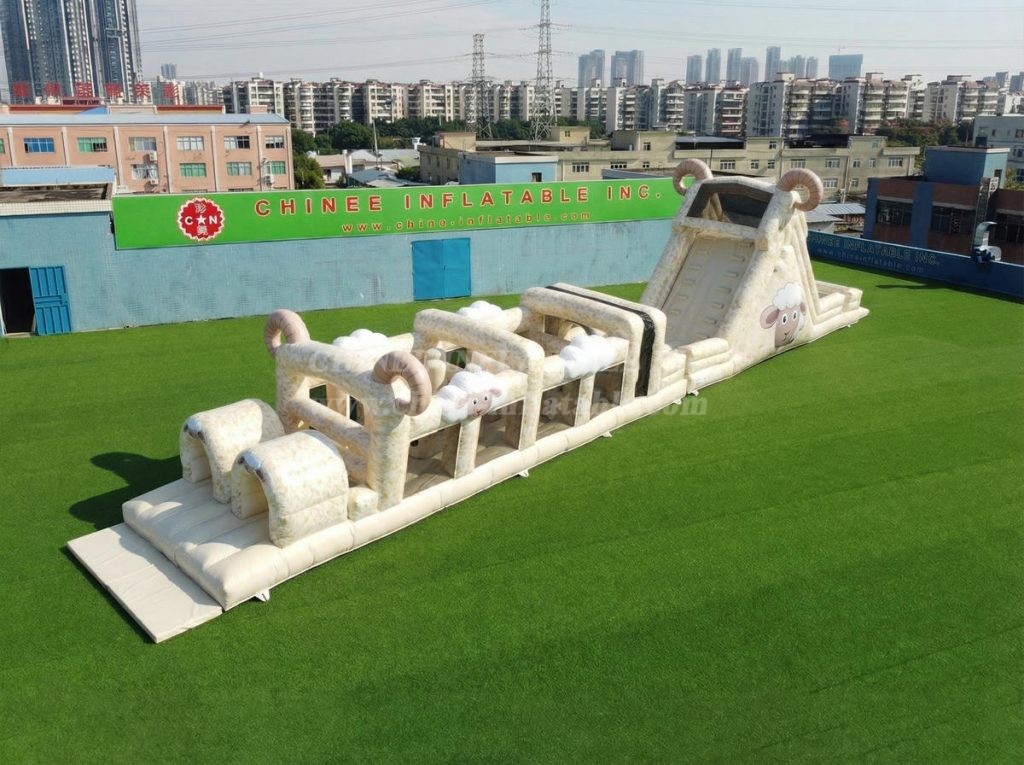 T7-4976 Sheep Theme Inflatable Obstacle Courses
