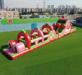 T7-4987 Strawberry Shortcake Theme Inflatable Obstacle Courses