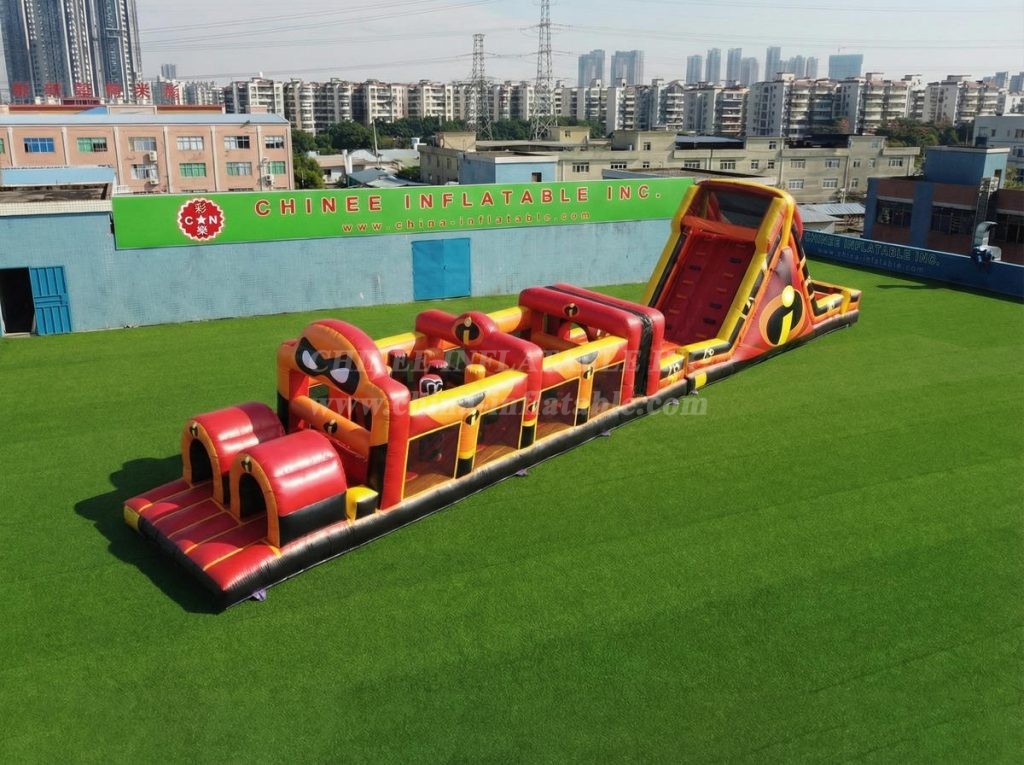 T7-4994 The Incredibles Theme Inflatable Obstacle Courses