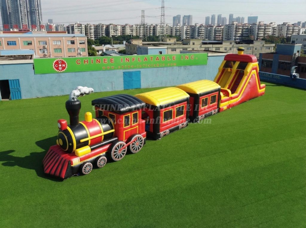 T7-5005 Train Theme Inflatable Obstacle Courses
