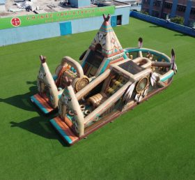 T7-5025 American Indian Theme Inflatable Obstacle Courses