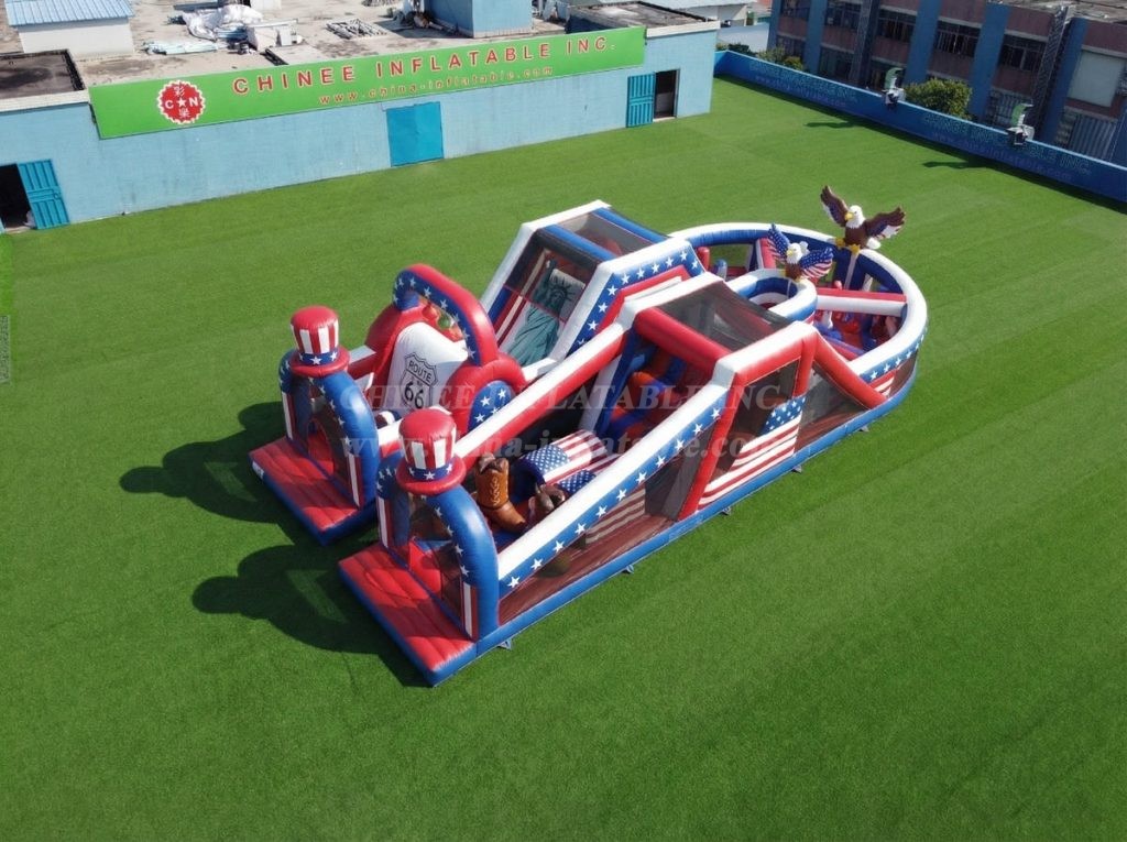 T7-5026 American Style Theme Inflatable Obstacle Courses