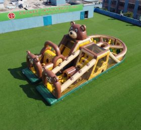 T7-5032 Bear Theme Inflatable Obstacle Courses