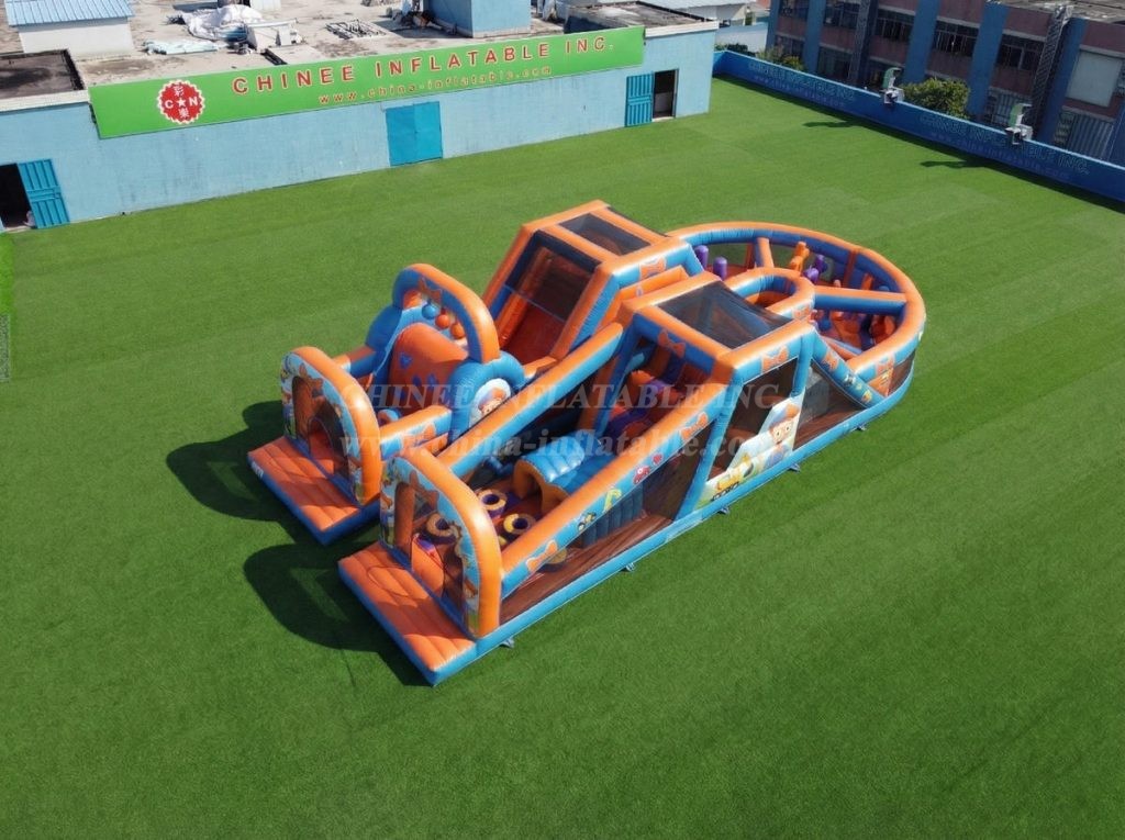 T7-5037 Blippi Wonders Theme Inflatable Obstacle Courses
