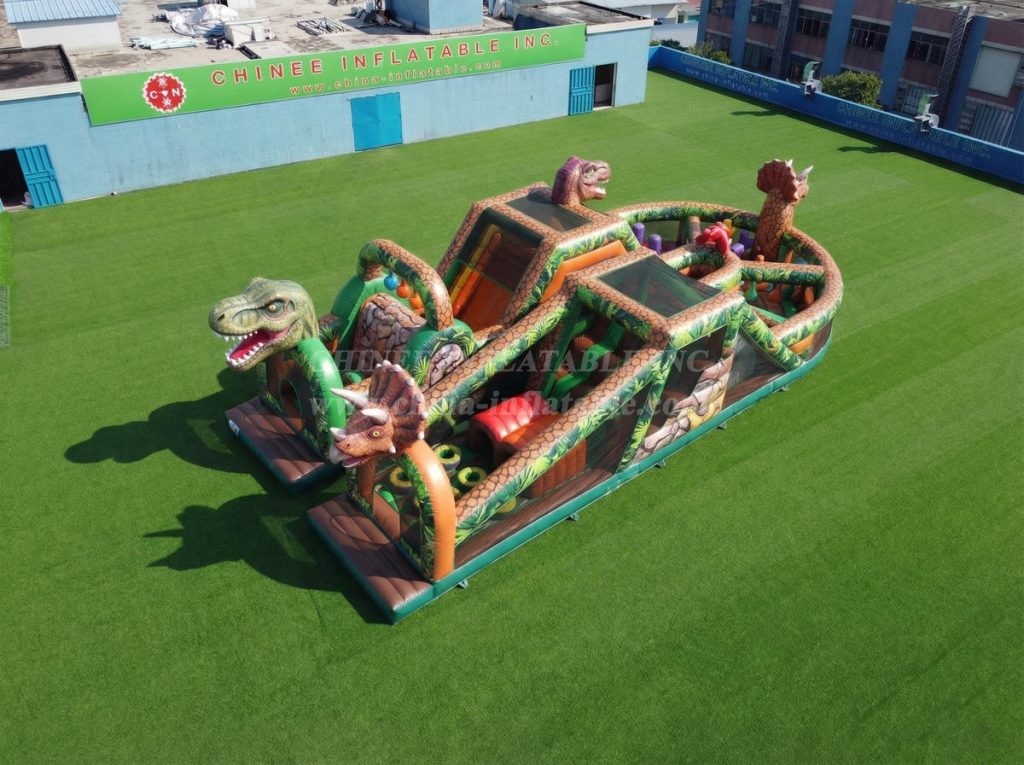 T7-5056 Dinosaur Theme Inflatable Obstacle Courses