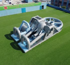 T7-5068 Elephant Theme Inflatable Obstacle Courses