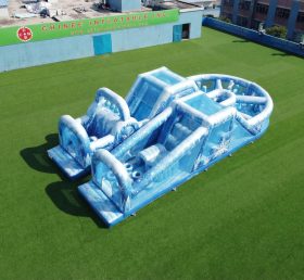 T7-5077 Frozen Theme Inflatable Obstacle Courses