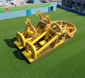 T7-5079 Giraffe Theme Inflatable Obstacle Courses