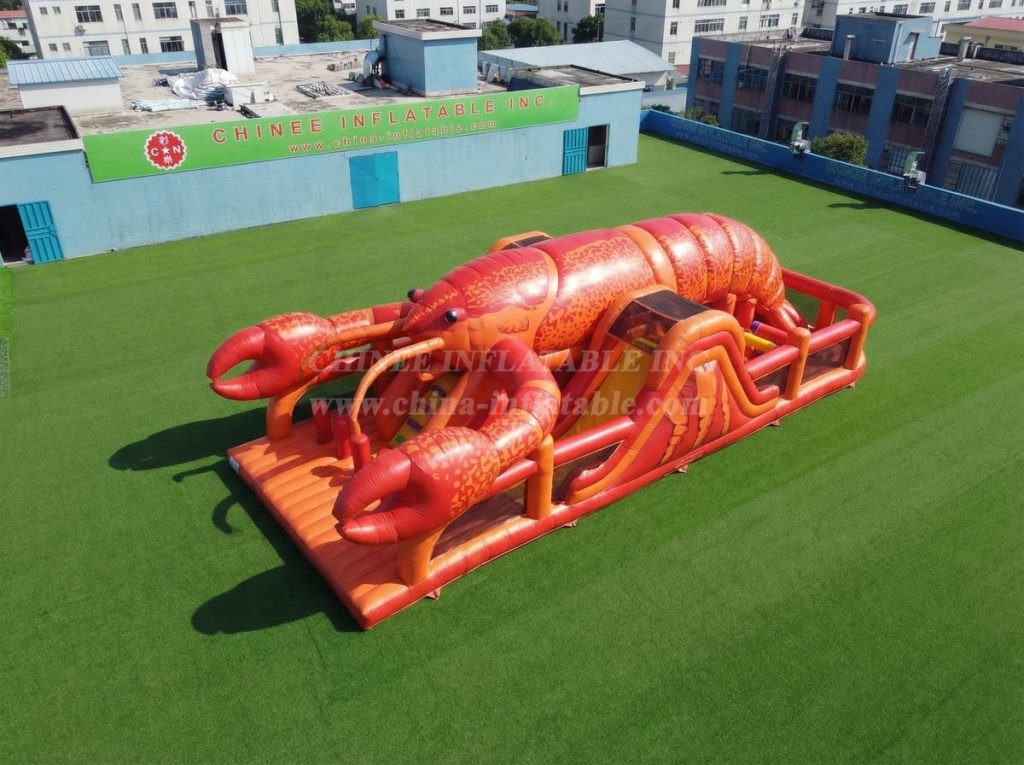 T7-5097 Lobster Theme Inflatable Obstacle Courses