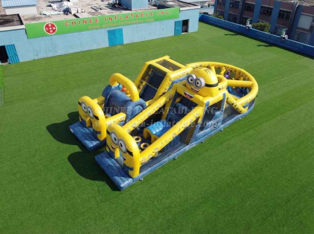 T7-5106 Minions Theme Inflatable Obstacle Courses
