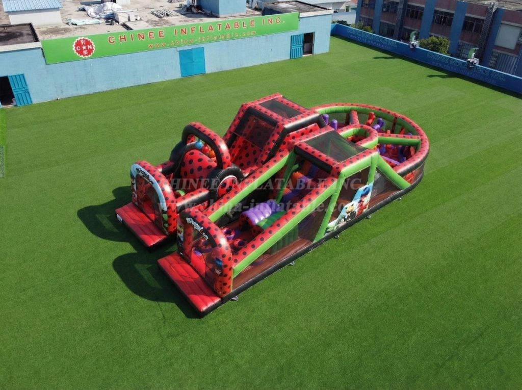 T7-5107 Miraculous Ladybug Theme Inflatable Obstacle Courses